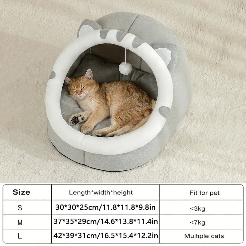 Cozy Cotton Cat Bed House and Cave Cushion for Cats