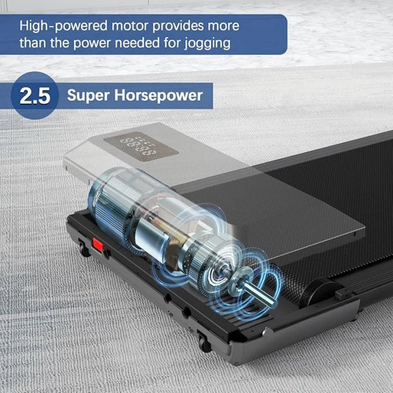 Superun 2-in-1 Home Walking Pad Treadmill - 2.5 HP Compact Home Cardio