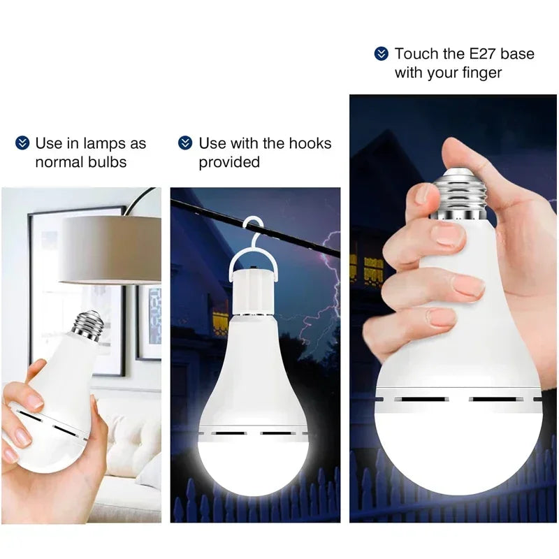 LED Rechargeable Light Bulb Emergency Portable Camping Lamp For Tent And Home