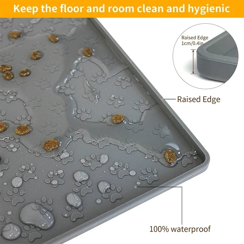 Pet Placemat For Cat And Dog Silicone Waterproof Feeding Mat