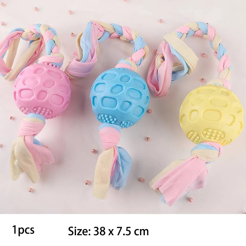 FEEUNM TPR Knot Chew Toys For Small Dogs Bite Resistant