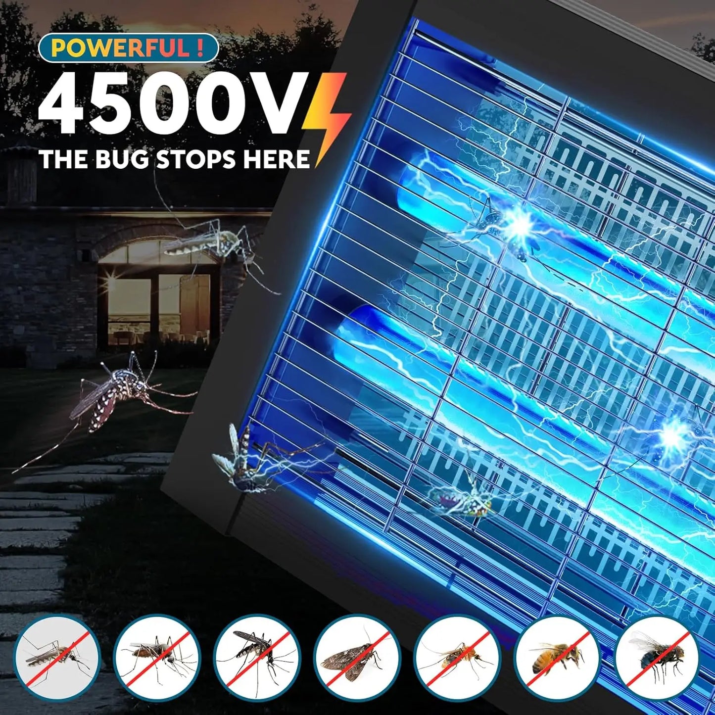 Take Back Your Backyard™ Solar Bug Zapper – 2,100 Sq. Ft. Outdoor Protection