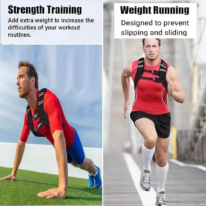 Weighted Vest For Men And Women 12 To 30 Lbs With Adjustable Weights