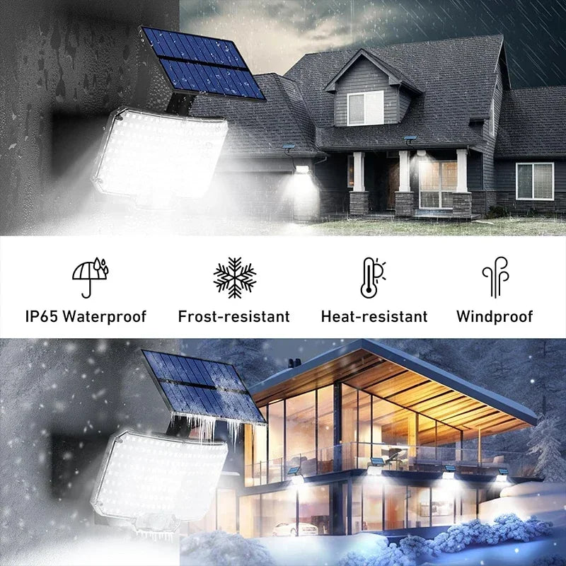 Solar Motion Sensor Light For Garden IP65 Waterproof Three Modes