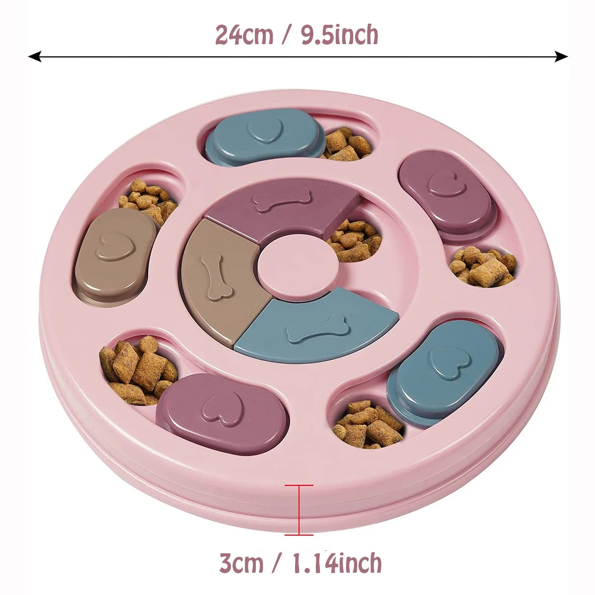 Dog Food Hiding Bowl Slow Feeder For Interactive Training Toy