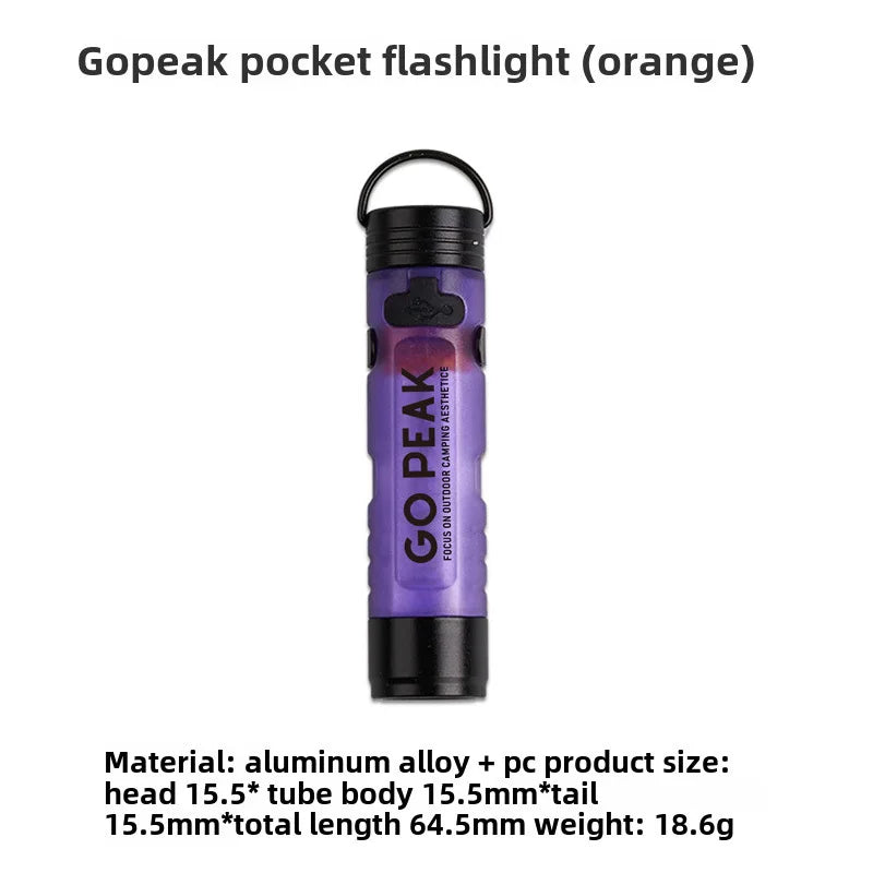 Gopeak 5050 USB-C Rechargeable Mini Clip Flashlight