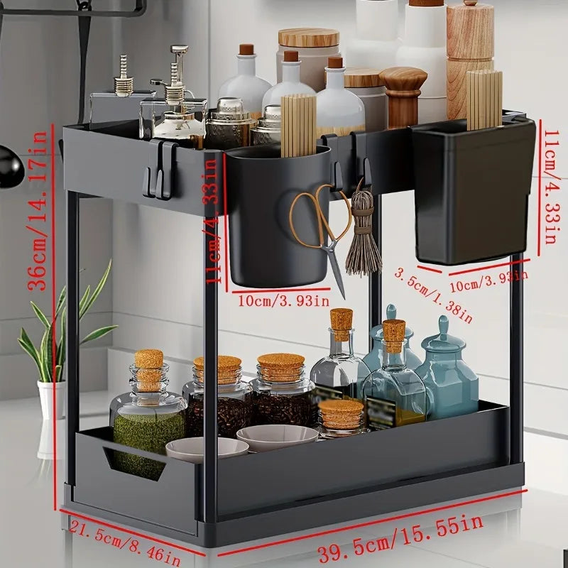 2-Tier Pull-Out Under-Sink Organizer