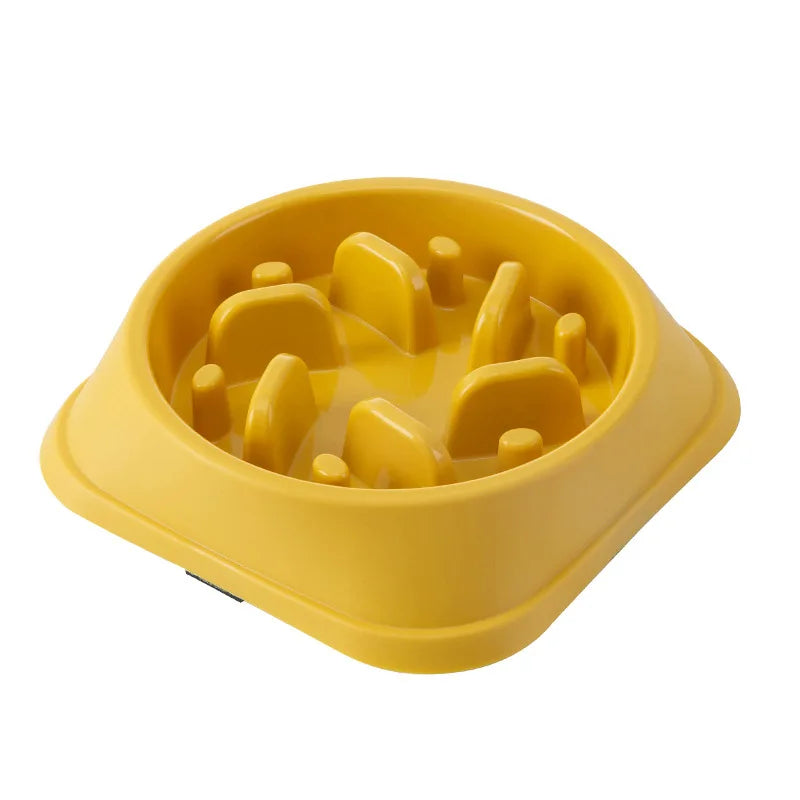 Slow Feeder Pet Bowl For Cats And Dogs Non Slip Anti Choking Maze Design