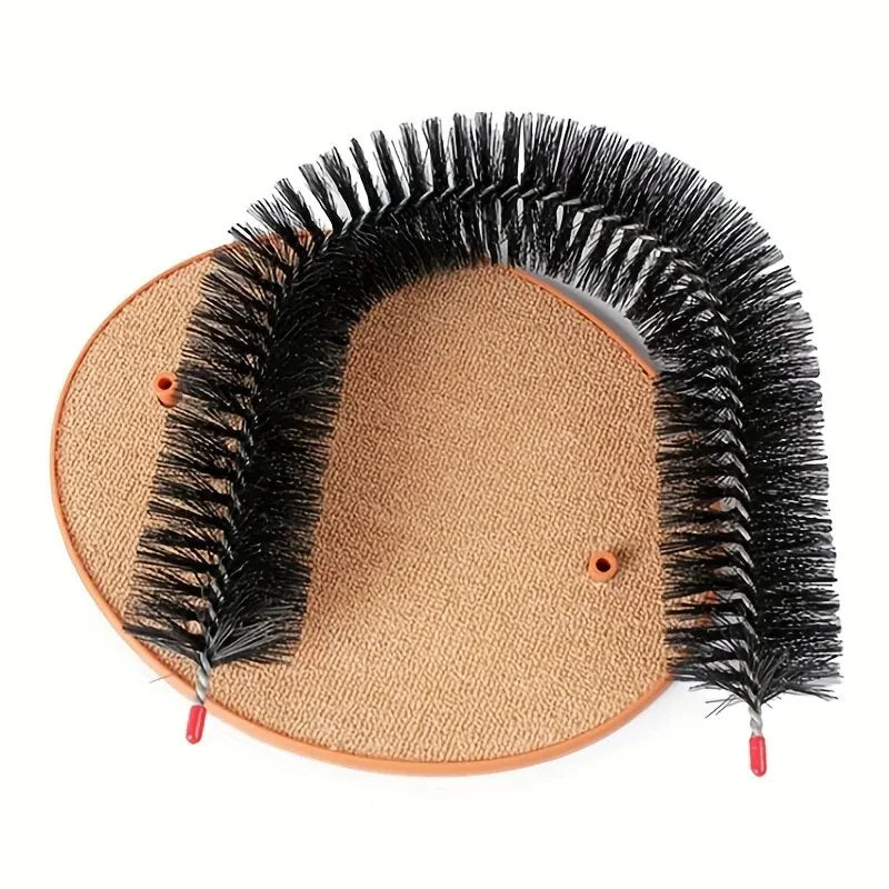 Cat Toy Arch Self Grooming Massage Brush With Scratching Pad