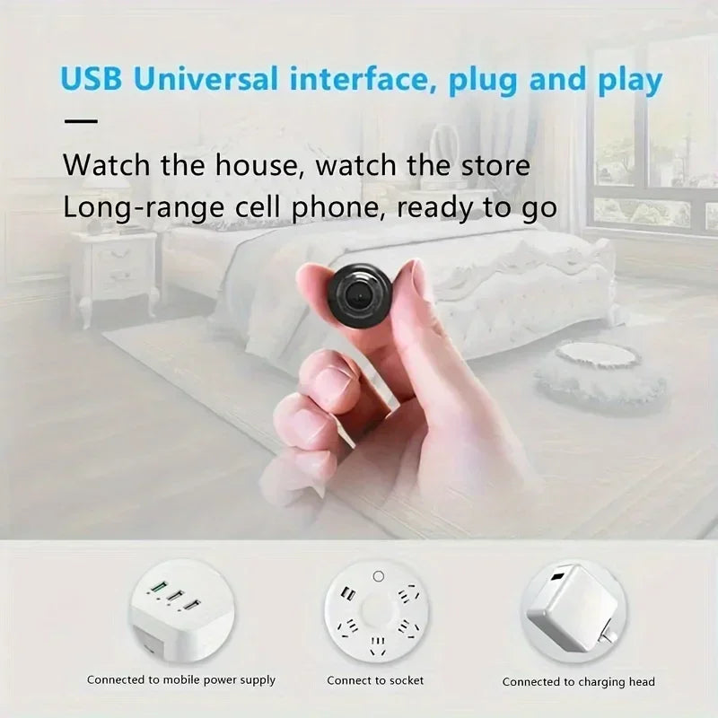 Mini WiFi Camera 1080P HD Night Vision 2 Way Audio Baby And Pet Monitoring