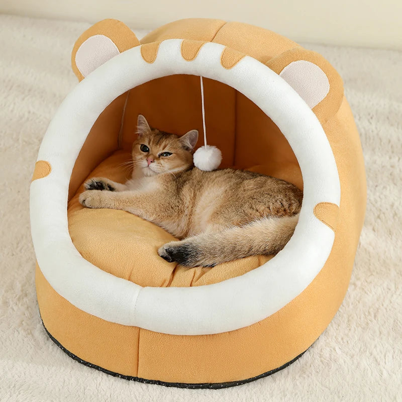 Cozy Cotton Cat Bed House and Cave Cushion for Cats
