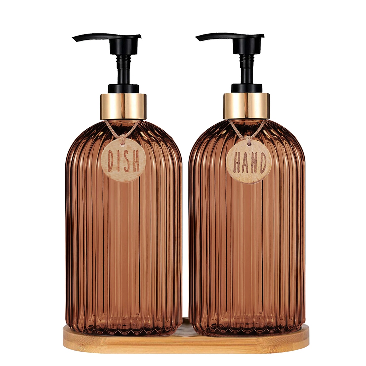 One-Hand Wonder Amber Soap & Lotion Dispenser – 500 mL