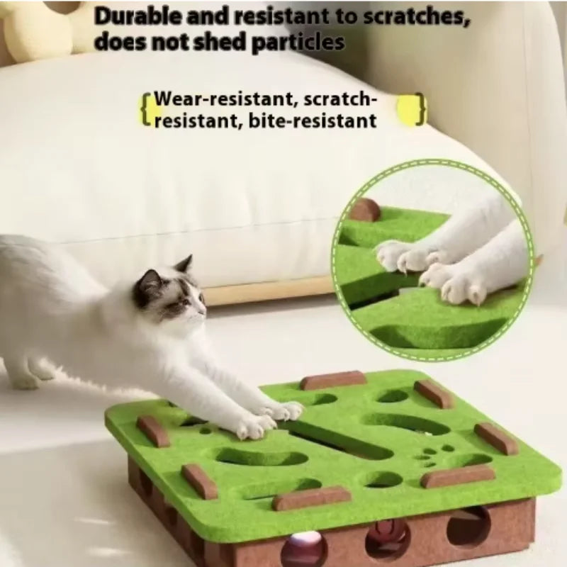 Interactive Cat Maze Puzzle Toy With Bell Balls For Cats
