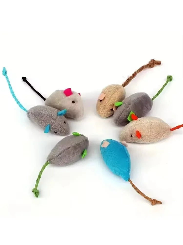 Interactive Plush Rat And Cat Toys With Durable Linen For Indoor Play