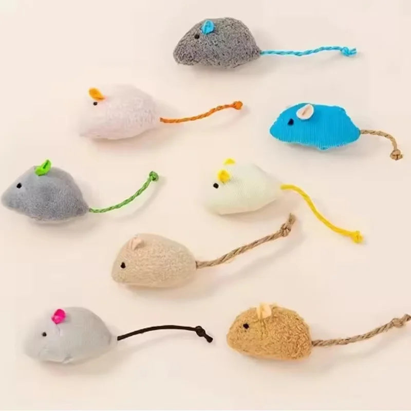 Interactive Plush Rat And Cat Toys With Durable Linen For Indoor Play