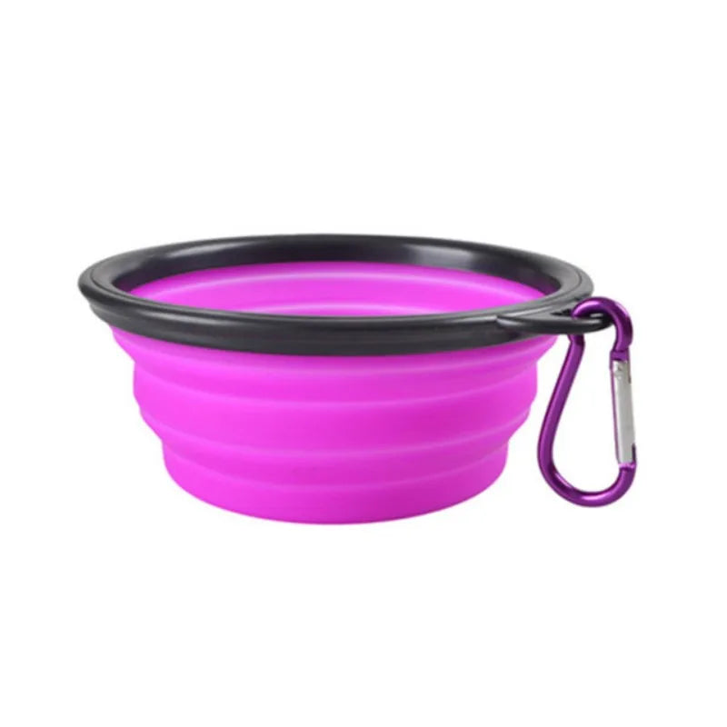 Durable Collapsible Portable Pet Food Bowl TPR Silicone For Dogs And Cats Travel