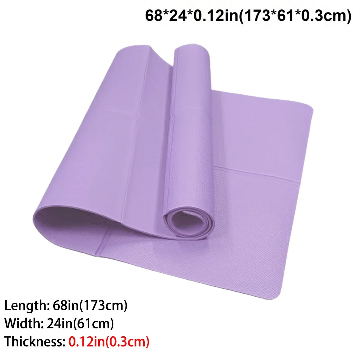 Foldable Eco Friendly Yoga Mat 4mm Travel Size For Yoga Pilates Floor Workouts