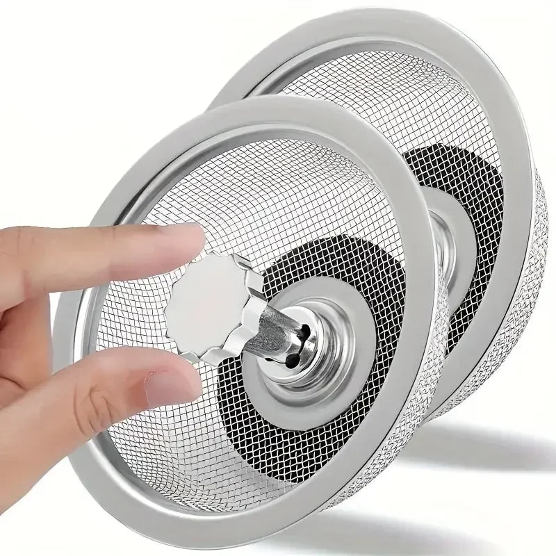 Kitchen Sink Strainer With Handle And Stopper Premium Stainless Steel Home Cooks