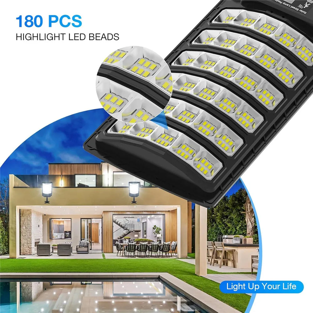 Light Up the Night™ Solar Street Light – Dusk-to-Dawn Remote Control
