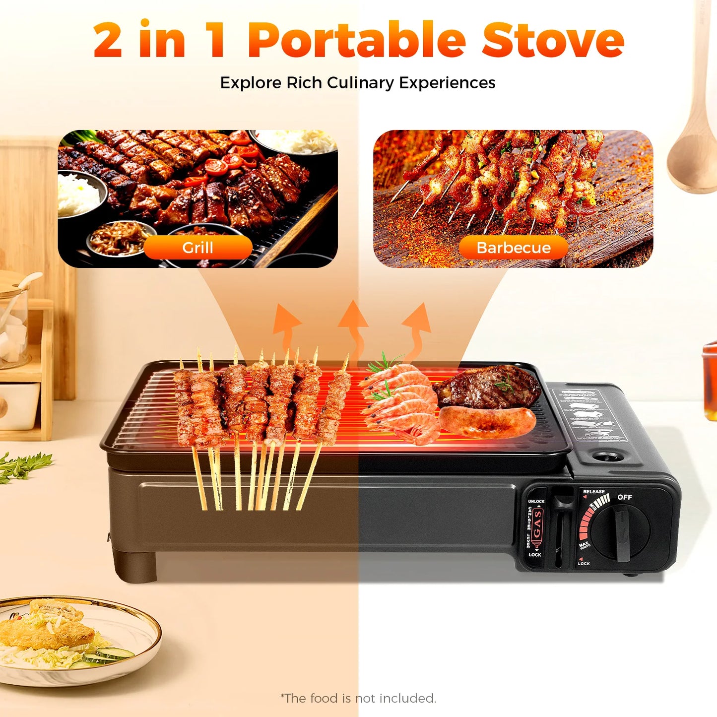 Portable Camping Grill Gas Stove Bymaocar Easy Assembly For Campers Outdoor Bbq