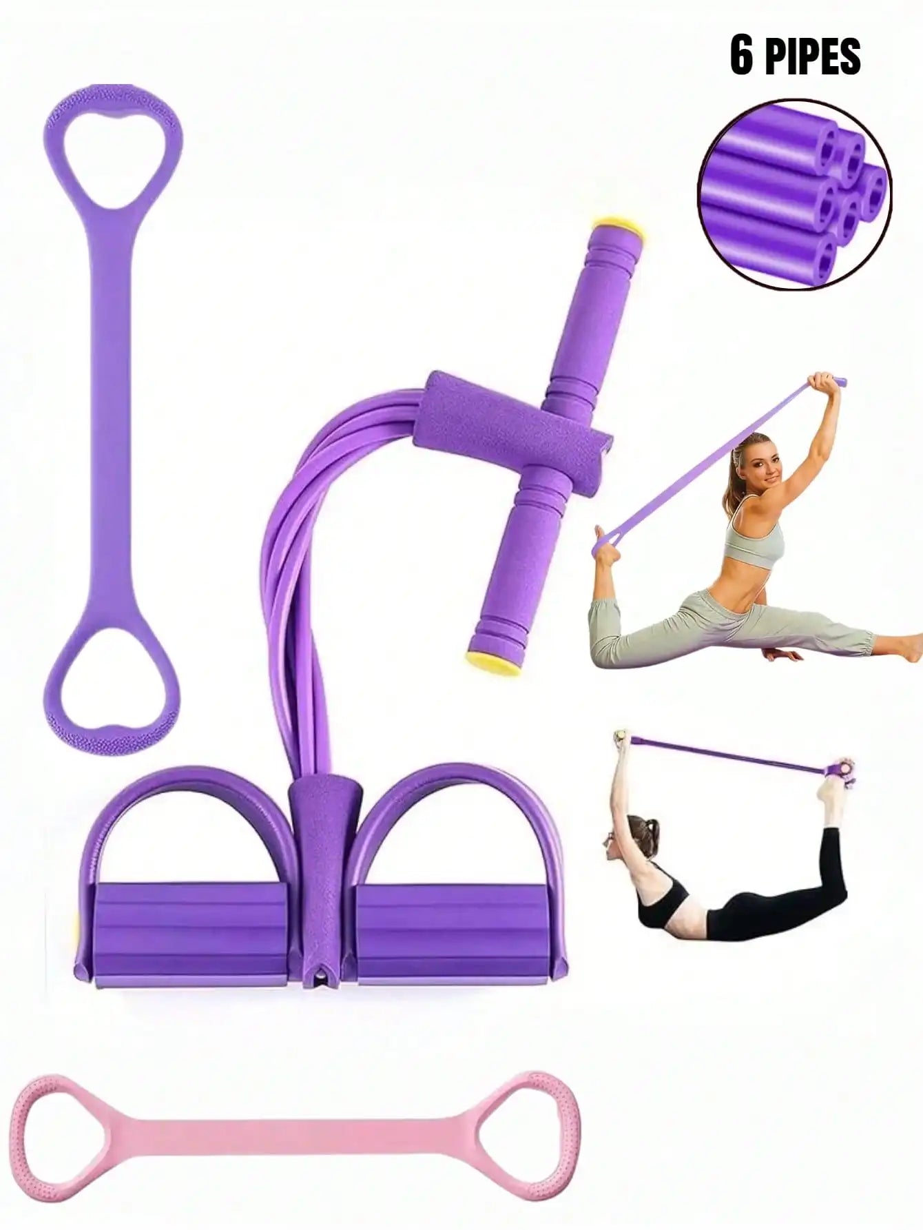 Fitness Resistance Bands Set For Full Body Home Workout Enthusiasts