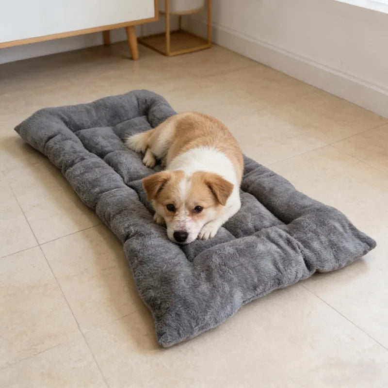 Booteely Plush Dog Bed Mat For Pets Polyester Fleece Cushion