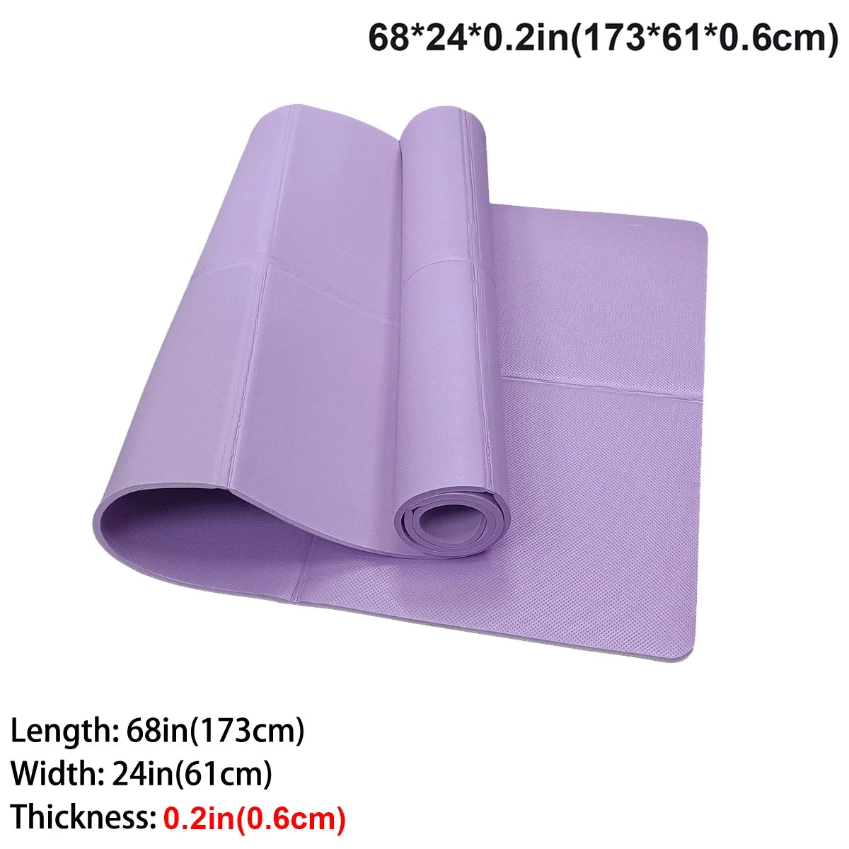 Foldable Eco Friendly Yoga Mat 4mm Travel Size For Yoga Pilates Floor Workouts