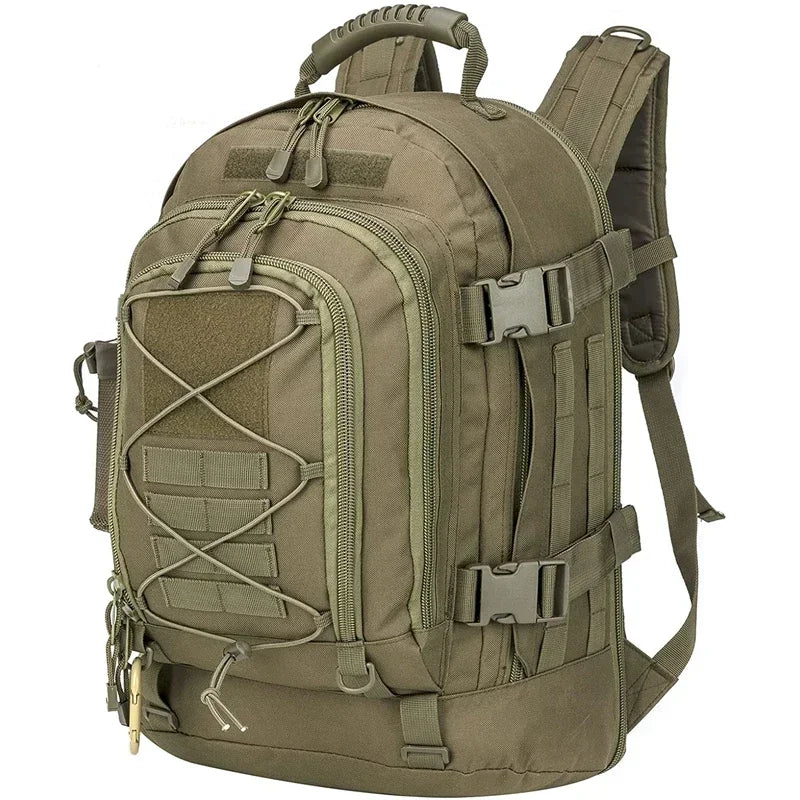 LQARMY 65L Military Tactical Backpack Molle Rucksack For Outdoor Adventurers