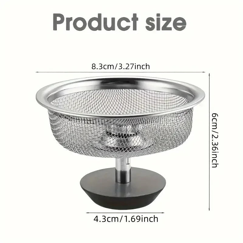 Kitchen Sink Strainer With Handle And Stopper Premium Stainless Steel Home Cooks