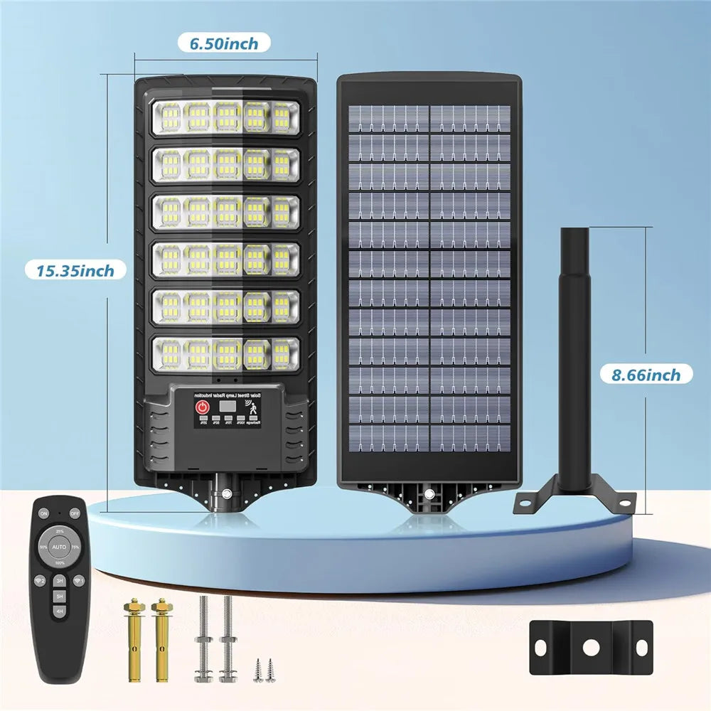 Light Up the Night™ Solar Street Light – Dusk-to-Dawn Remote Control