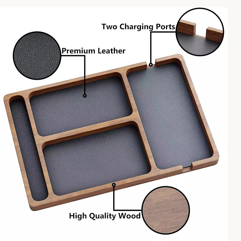 Clear the Clutter Solid Wood Desktop Organizer