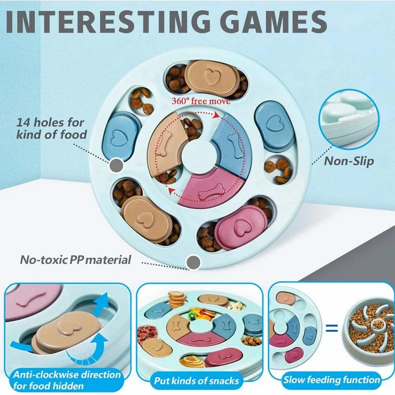 Dog Food Hiding Bowl Slow Feeder For Interactive Training Toy