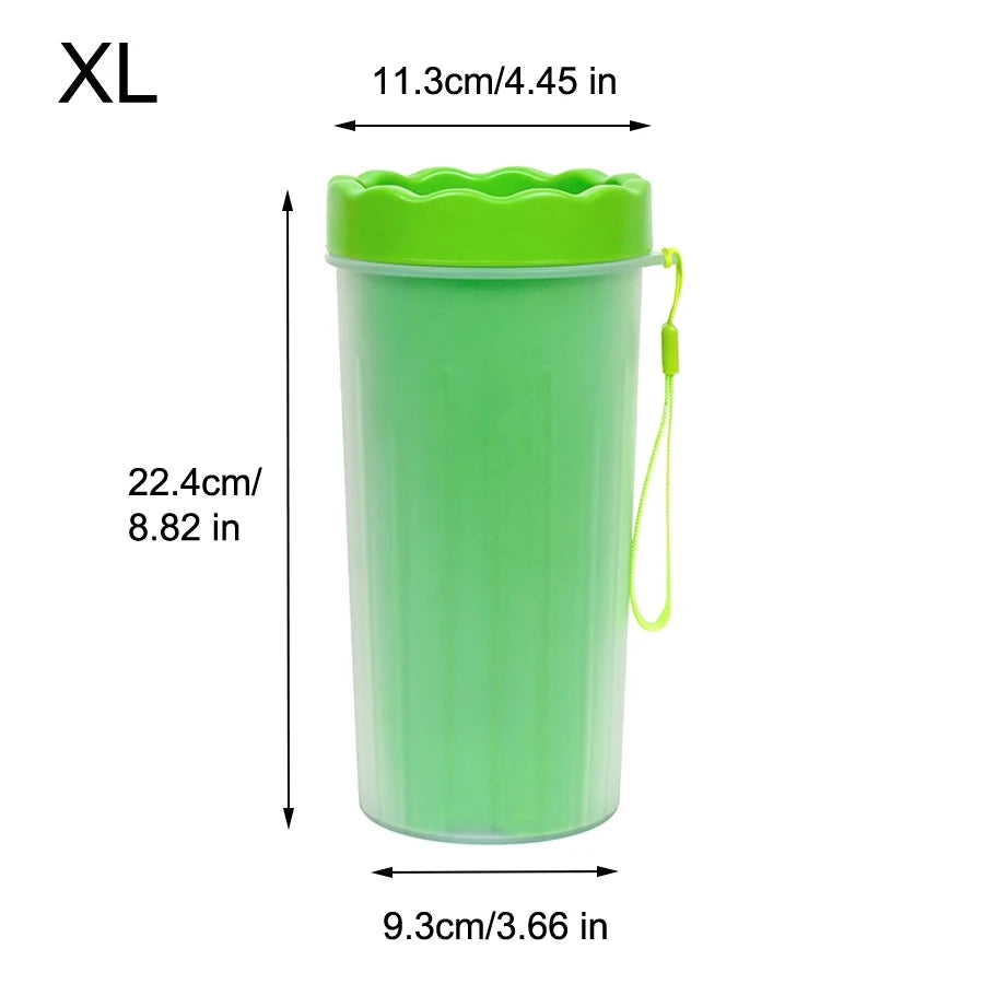 Foot Wash Cup With Silicone Brush For Dogs And Cats