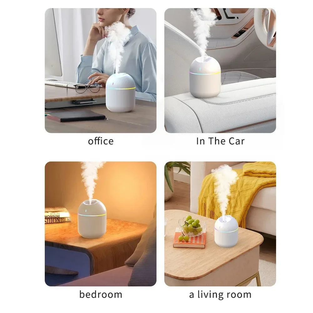 Air Humidifier USB Powered 270ML Aroma Diffuser Night Light Home Office