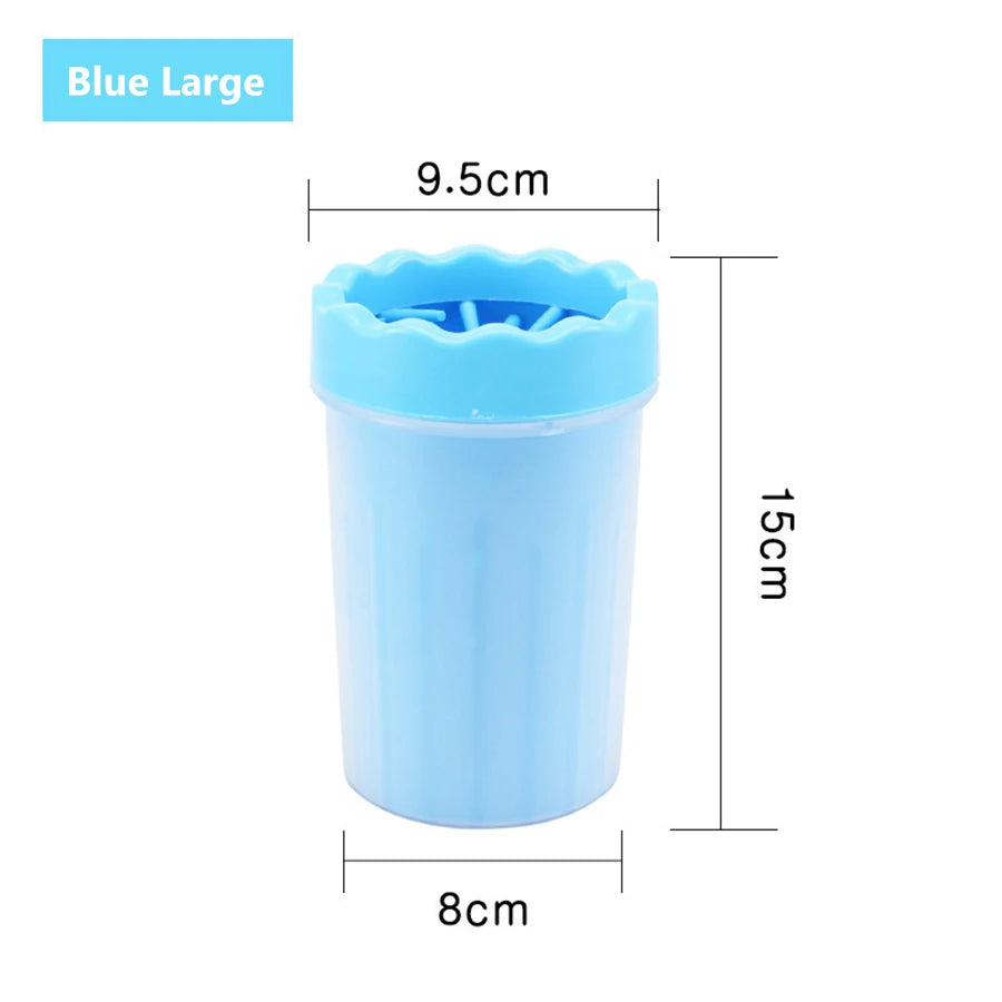 Foot Wash Cup With Silicone Brush For Dogs And Cats