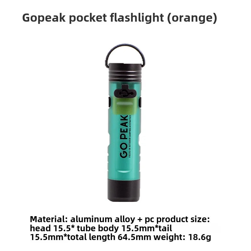 Gopeak 5050 USB-C Rechargeable Mini Clip Flashlight