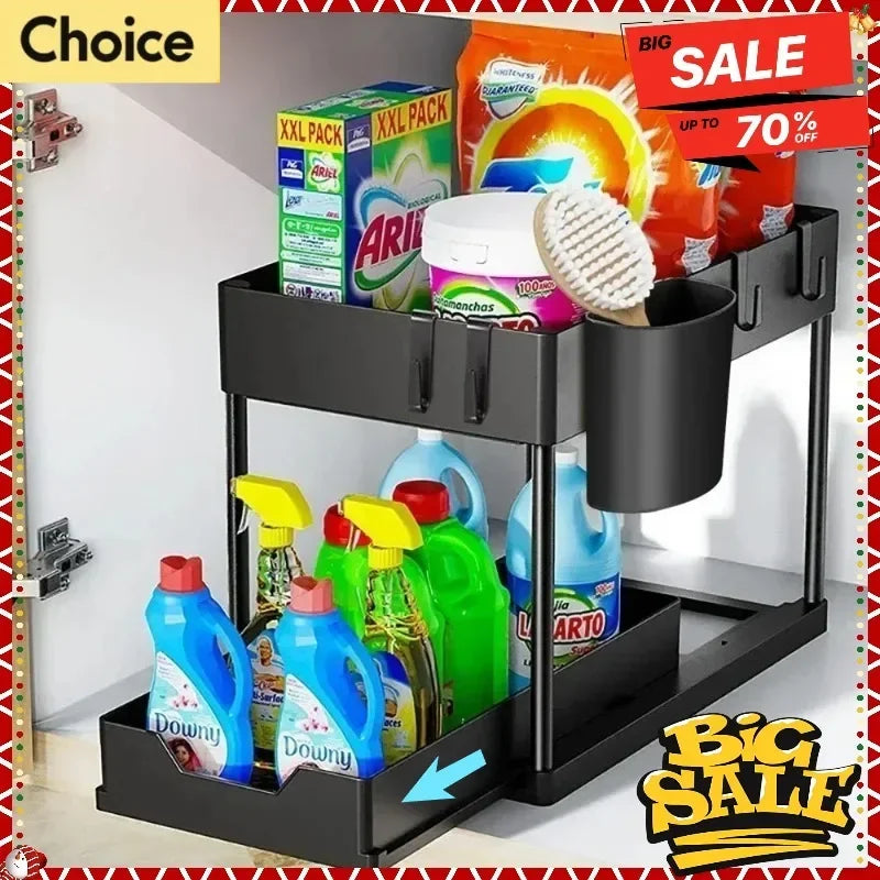 2-Tier Pull-Out Under-Sink Organizer