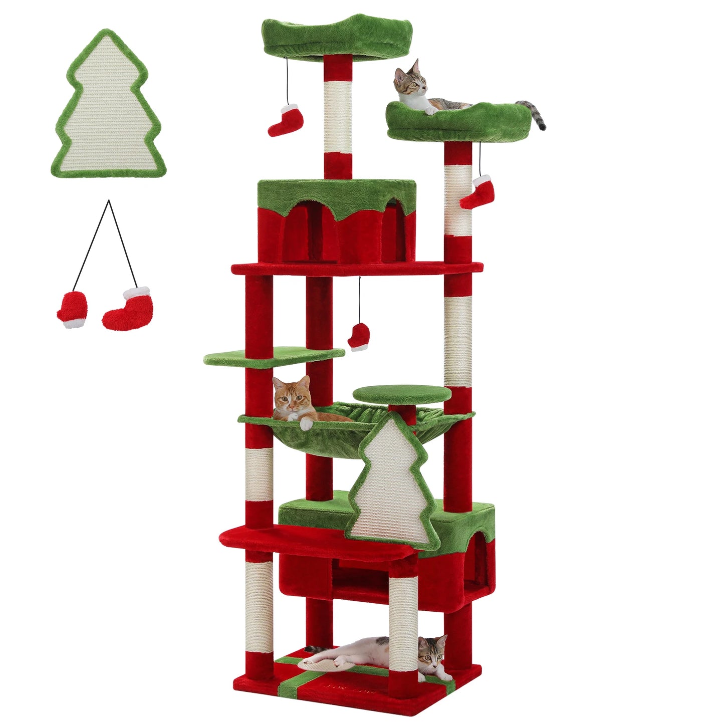 PAWZ Road Cat Tree Tower With Scratching Posts And Perches