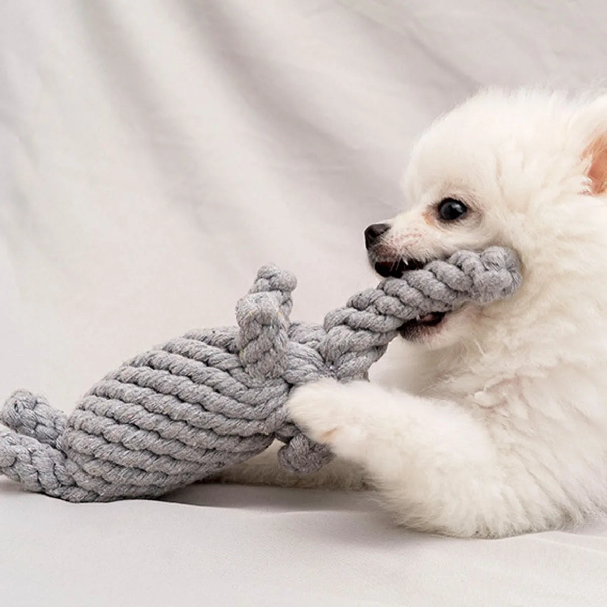 Hand-Woven Cotton Rope Dog Toy For Small And Medium Dogs