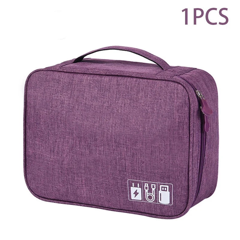 Travel Cable Storage Bag Portable Waterproof Tech Organizer For Travelers