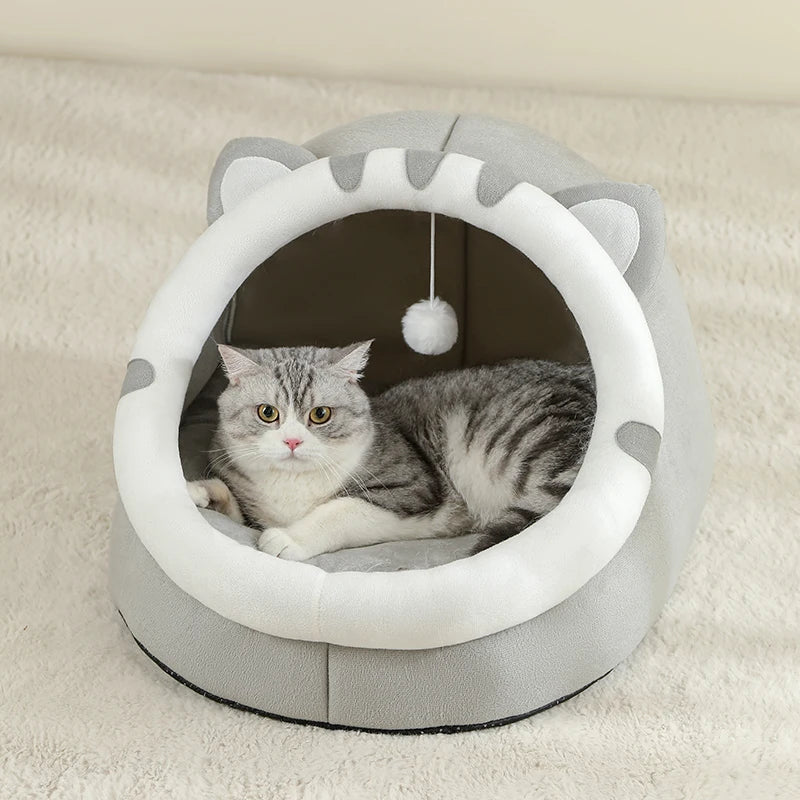 Cozy Cotton Cat Bed House and Cave Cushion for Cats