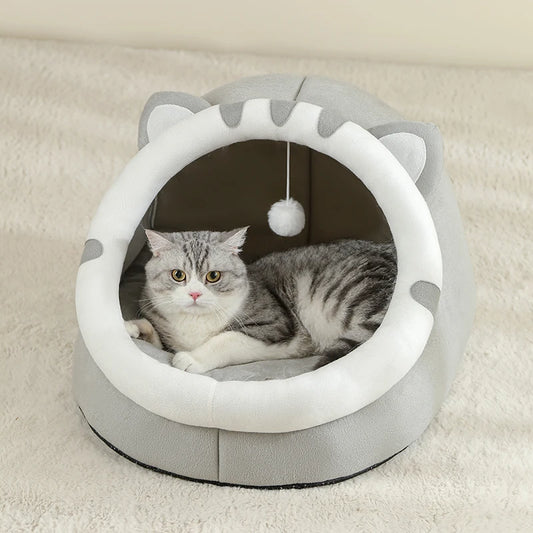 Cozy Cotton Cat Bed House and Cave Cushion for Cats