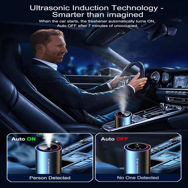 Smart Car Air Freshener With Projector Light And USB Rechargeable For Drivers