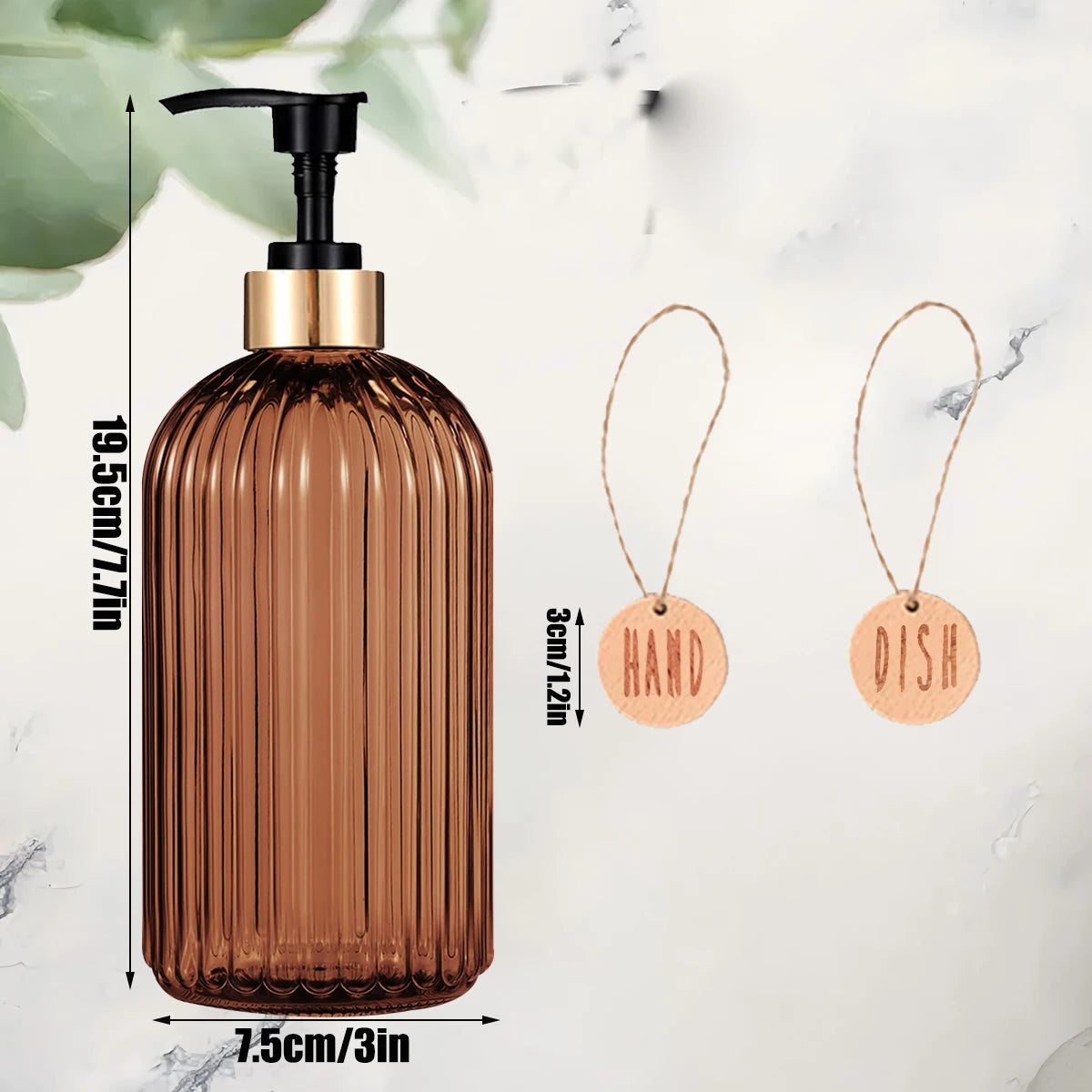 One-Hand Wonder Amber Soap & Lotion Dispenser – 500 mL