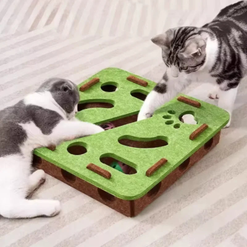 Interactive Cat Maze Puzzle Toy With Bell Balls For Cats