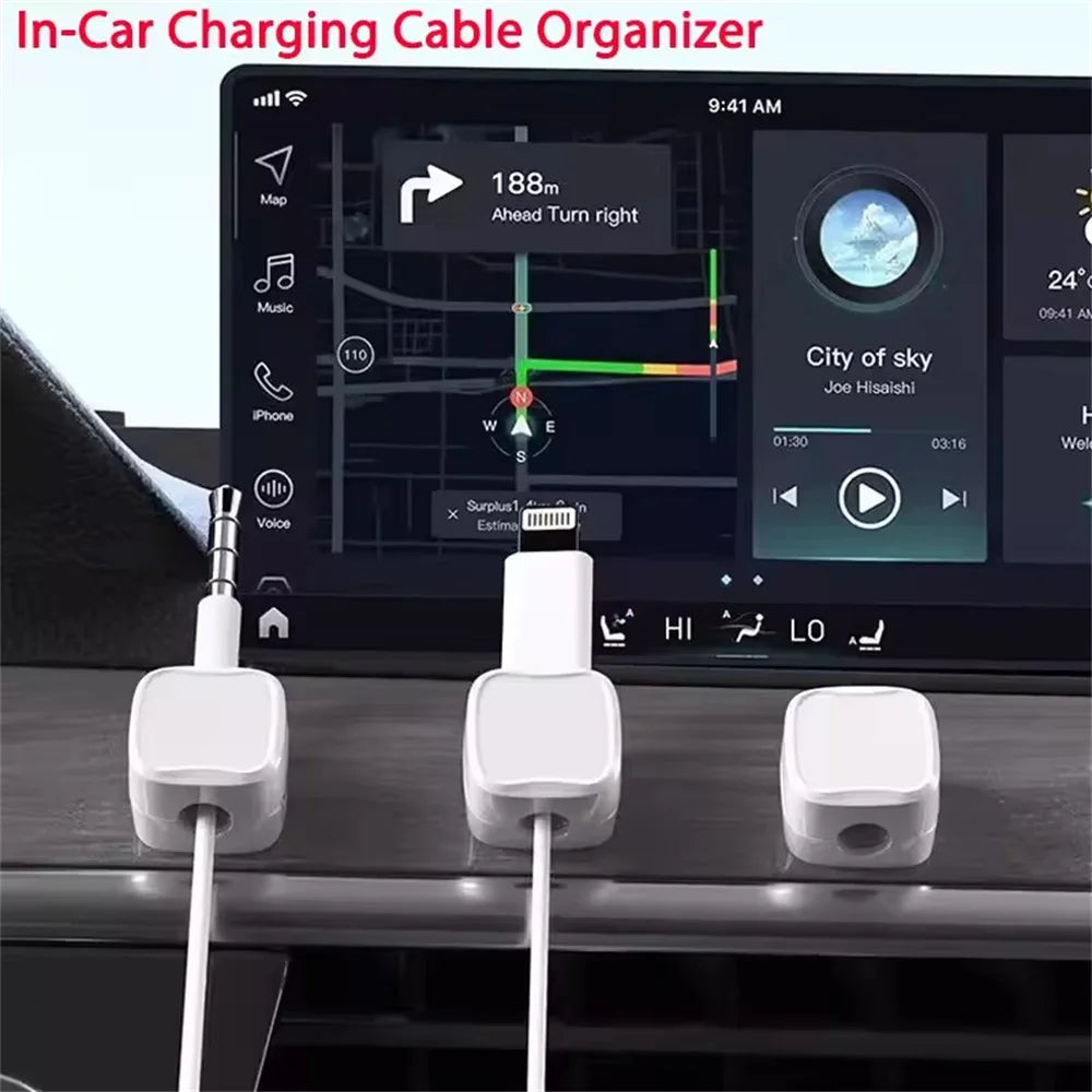 6 Pack Magnetic Cable Clips Adhesive Cord Organizers For Home Office