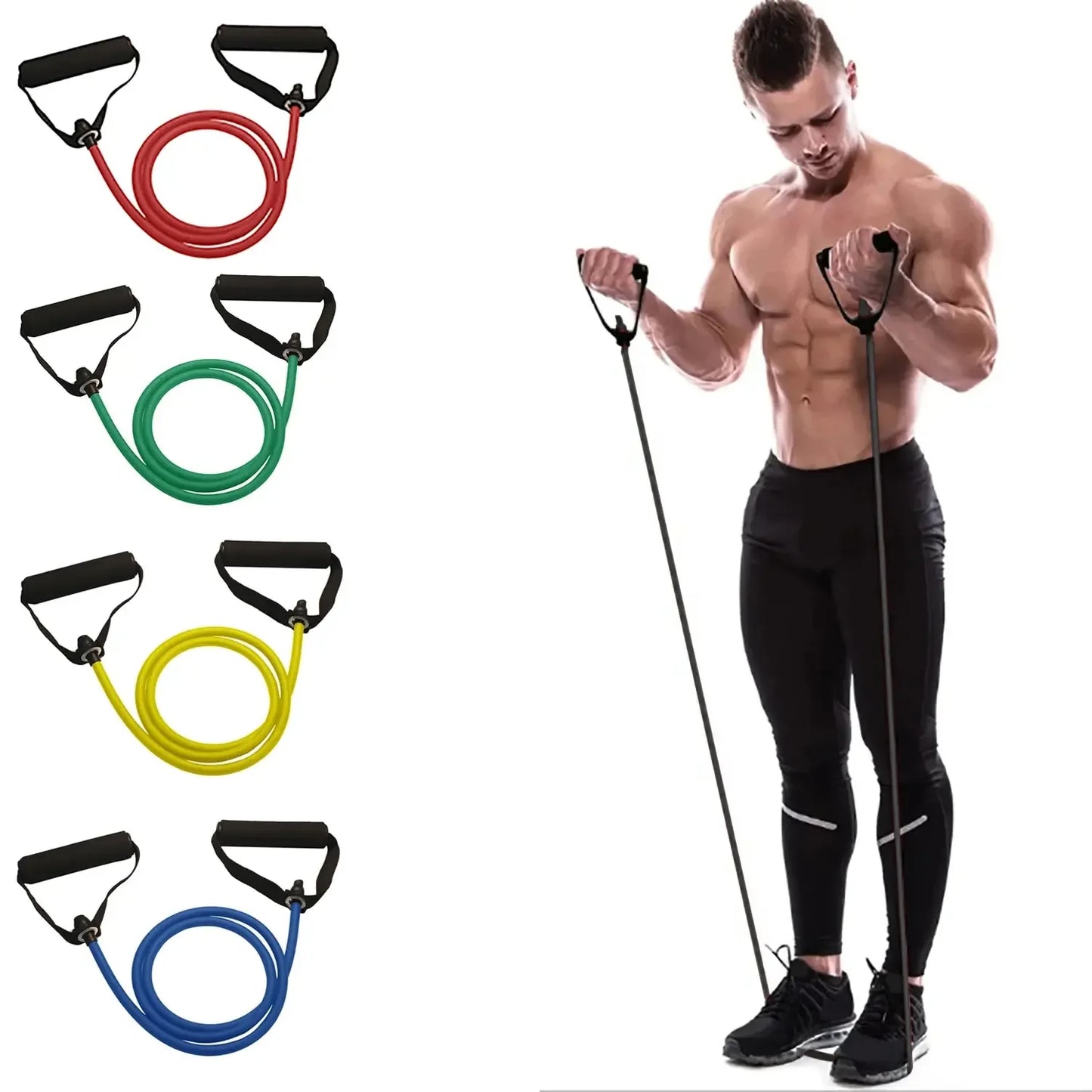 Resistance Bands With Handles For Home Fitness Strength Training For Men Women