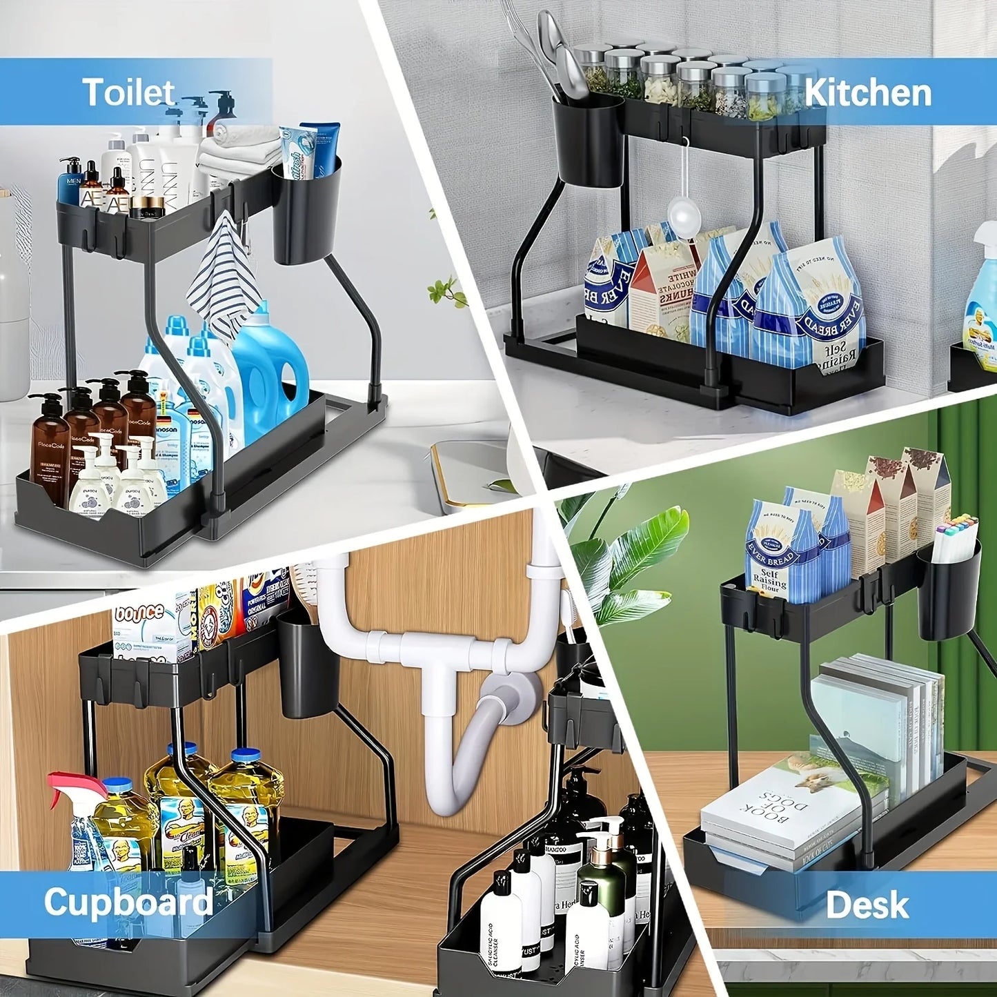 Make Space 2-Tier Pull-Out Under-Sink Organizer
