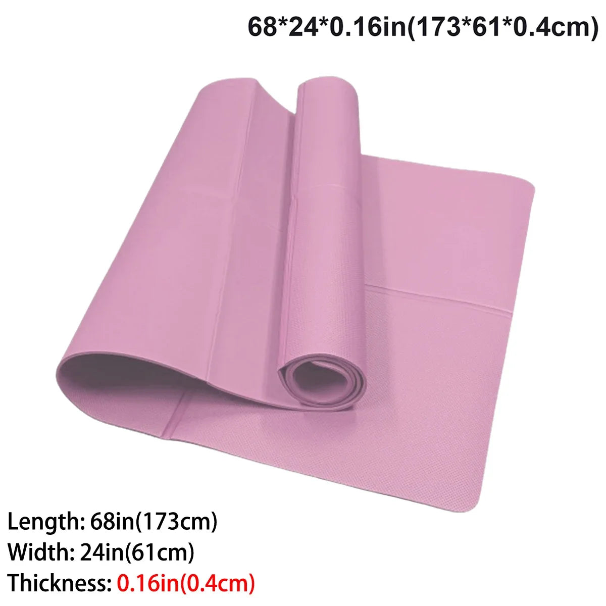 Foldable Eco Friendly Yoga Mat 4mm Travel Size For Yoga Pilates Floor Workouts