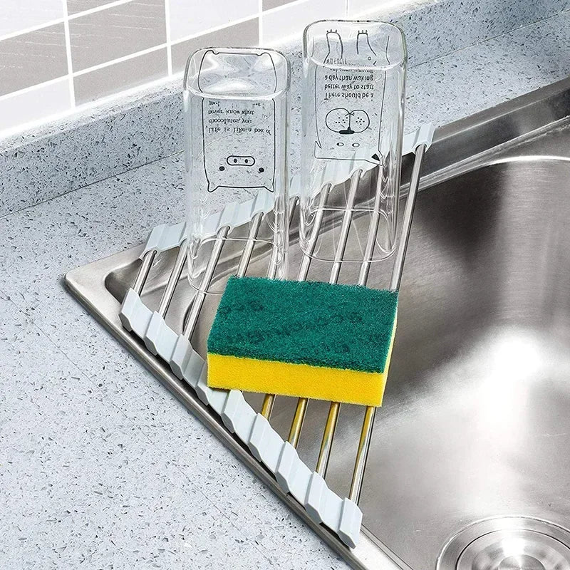 Foldable Triangle Over-the-Sink Dish Drying Rack